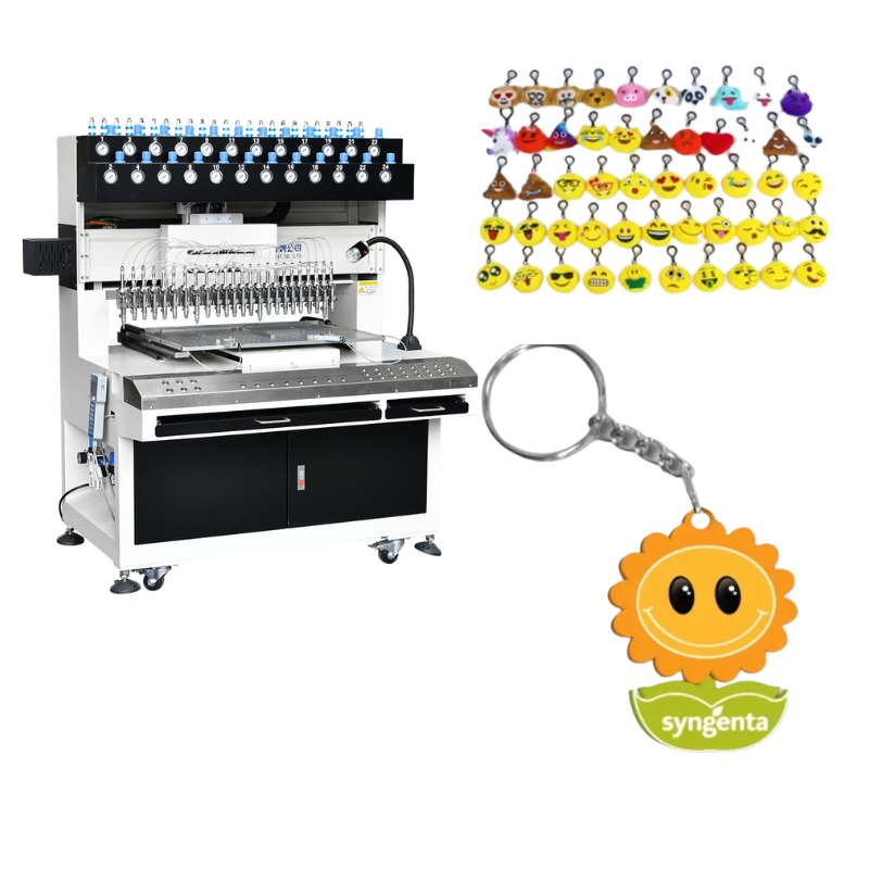 Mini Emoticon soft pvc Keyring filling machine